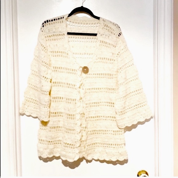 🆕 Artisan Crochet Sweater Cardigan … Gorgeous!!! NEW!!! - Picture 3 of 14
